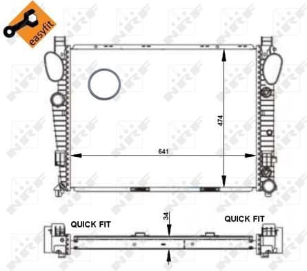Radiator, engine cooling EASY FIT 55337