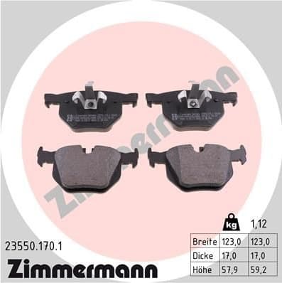 Brake Pad Set, disc brake 23550.170.1