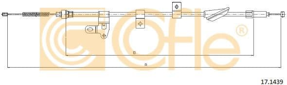 Cable Pull, parking brake 17.1439