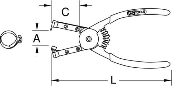Pliers, hose clamp 115.1040 - image 2