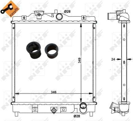 Radiator, engine cooling EASY FIT 506750