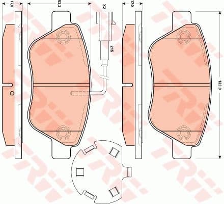 Brake Pad Set, disc brake COTEC GDB1891