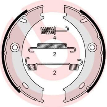 Brake Shoe Set, parking brake ESSENTIAL LINE S50512