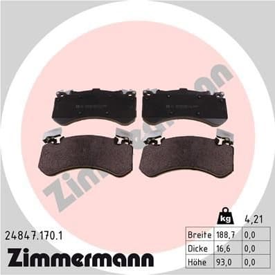 Brake Pad Set, disc brake 24847.170.1