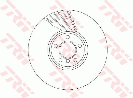Brake Disc TRW SINGLE DF6623S - image 2