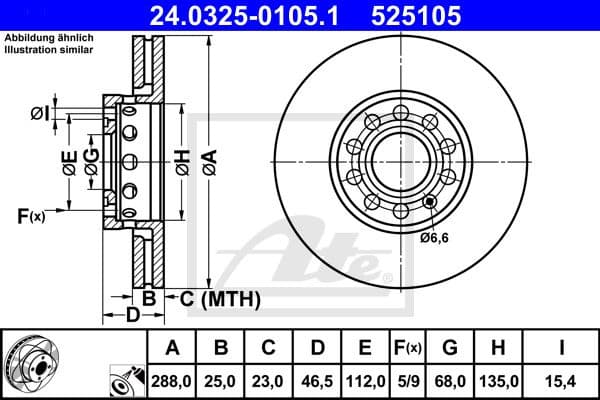 Brake Disc PowerDisc 24.0325-0105.1