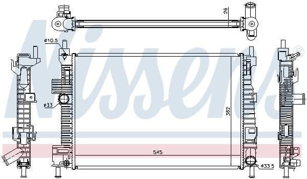 Radiator, engine cooling 66869