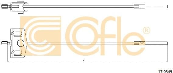 Cable Pull, parking brake 17.0349