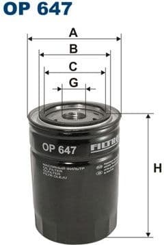Filter, operating hydraulics OP647