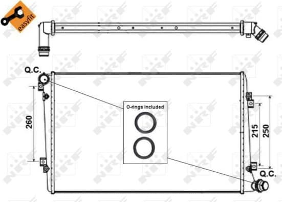 Radiator, engine cooling EASY FIT 53813