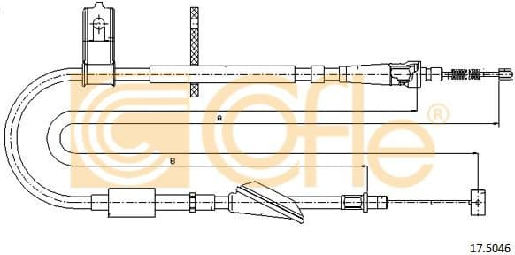Cable Pull, parking brake 17.5046