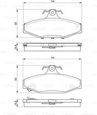 Brake Pad Set, disc brake 0986424561