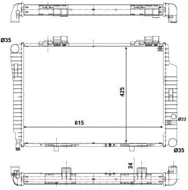 Radiator, engine cooling EASY FIT 51284
