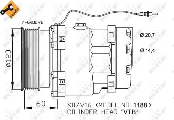 Compressor, air conditioning EASY FIT 32711
