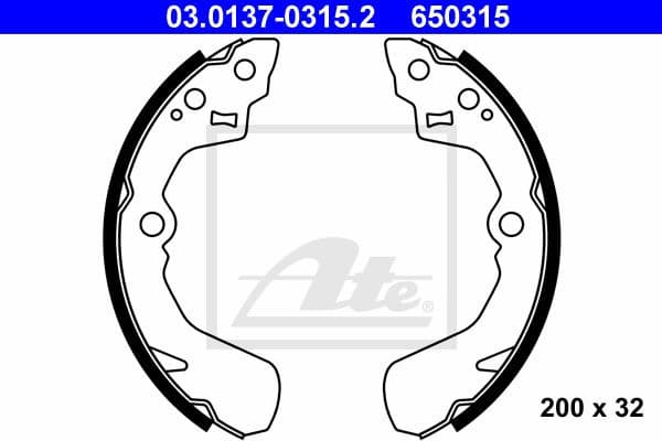 Brake Shoe Set 03.0137-0315.2