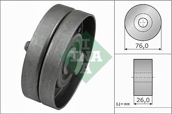 Deflection/Guide Pulley, V-ribbed belt 532032630