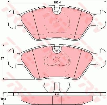 Brake Pad Set, disc brake GDB298