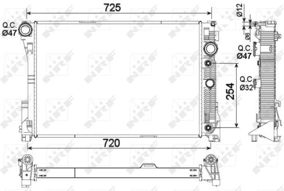 Radiator, engine cooling 53968