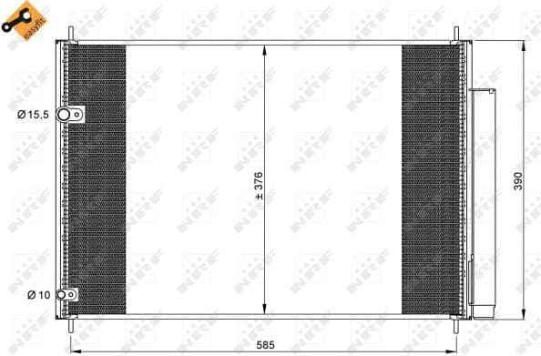 Condenser, air conditioning EASY FIT 35839