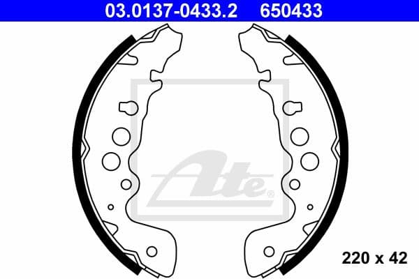Brake Shoe Set 03.0137-0433.2