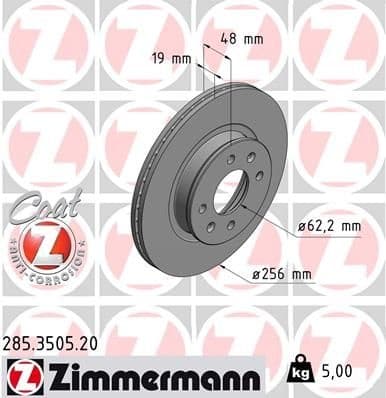 Brake Disc COAT Z 285.3505.20