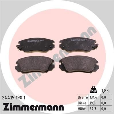 Brake Pad Set, disc brake 24415.190.1