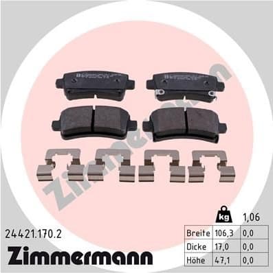 Brake Pad Set, disc brake 24421.170.2