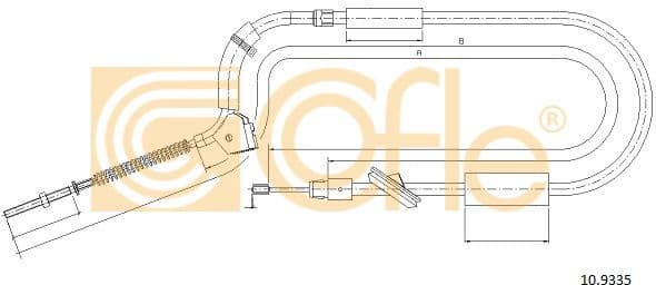 Cable Pull, parking brake 10.9335