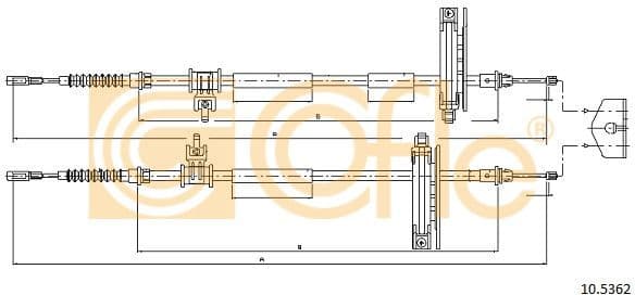 Cable Pull, parking brake 10.5362