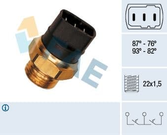 Temperature Switch, radiator fan 37950