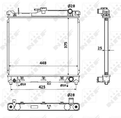 Radiator, engine cooling 53569