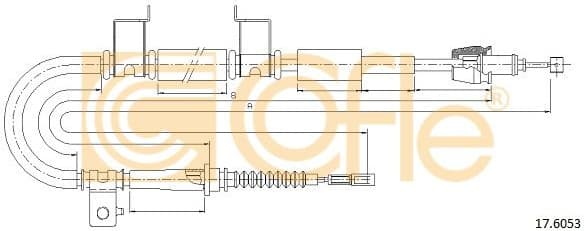 Cable Pull, parking brake 17.6053