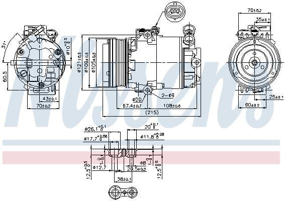 Compressor, air conditioning ** FIRST FIT ** 89322