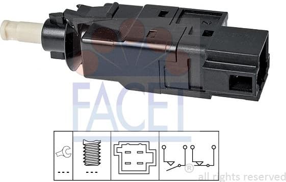 Stop Light Switch Made in Italy - OE Equivalent 7.1260