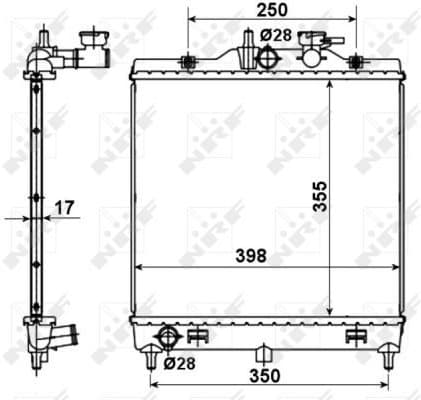 Radiator, engine cooling EASY FIT 53489