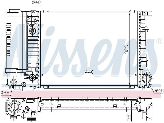 Radiator, engine cooling 60703A
