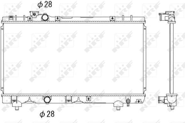 Radiator, engine cooling 53338