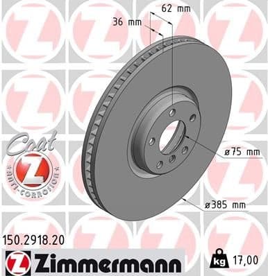 Brake Disc COAT Z 150.2918.20
