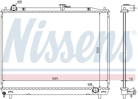 Radiator, engine cooling ** FIRST FIT ** 628962 - image 2