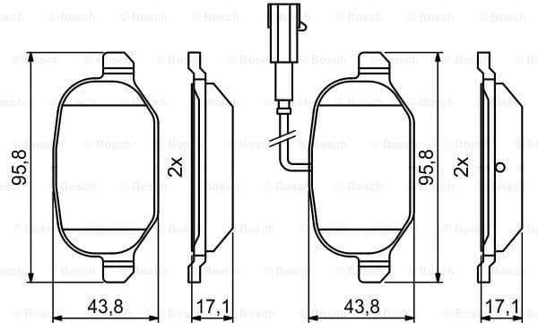 Brake Pad Set, disc brake 0986494776 - image 6