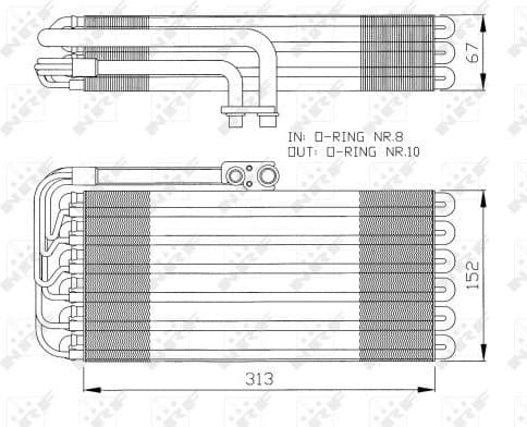 Evaporator, air conditioning 36064