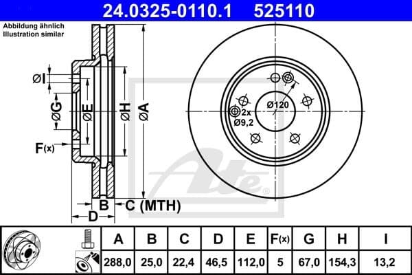 Brake Disc PowerDisc 24.0325-0110.1