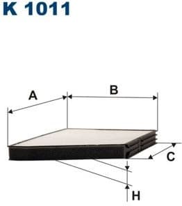 Filter, cabin air K1011