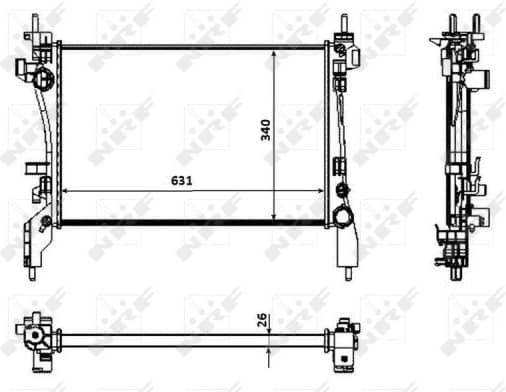 Radiator, engine cooling 53934 - image 2
