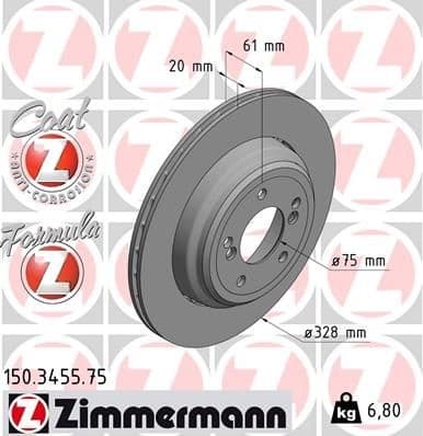 Brake Disc FORMULA Z BRAKE DISC 150.3455.75