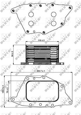 Oil Cooler, engine oil 31287