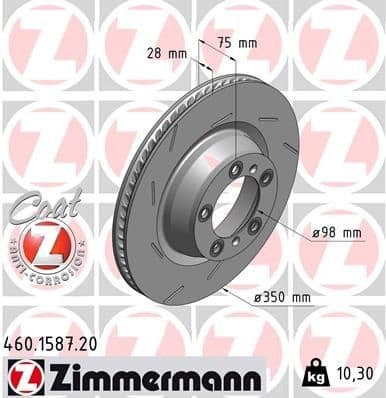 Brake Disc COAT Z 460.1587.20