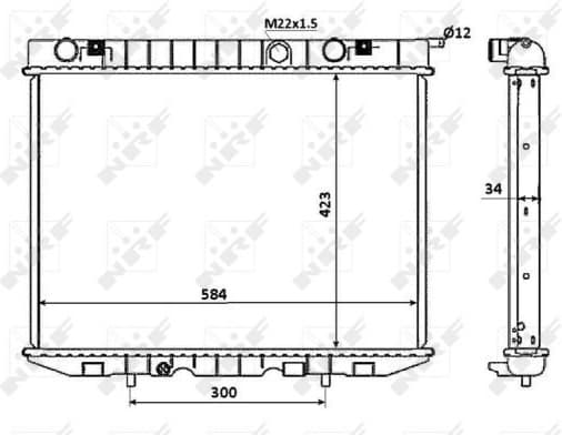 Radiator, engine cooling EASY FIT 53940