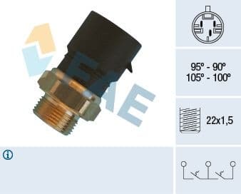 Temperature Switch, radiator fan 38310