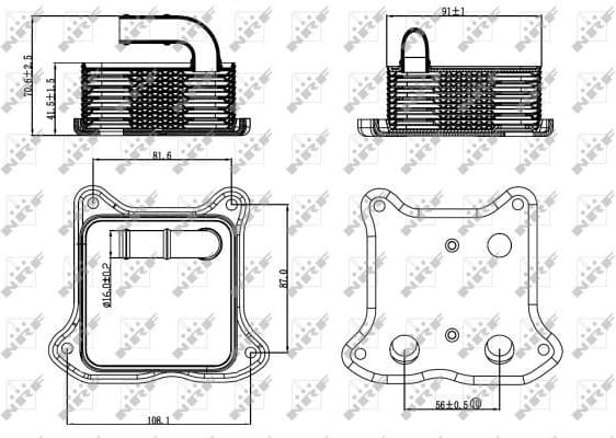Oil Cooler, engine oil 31260